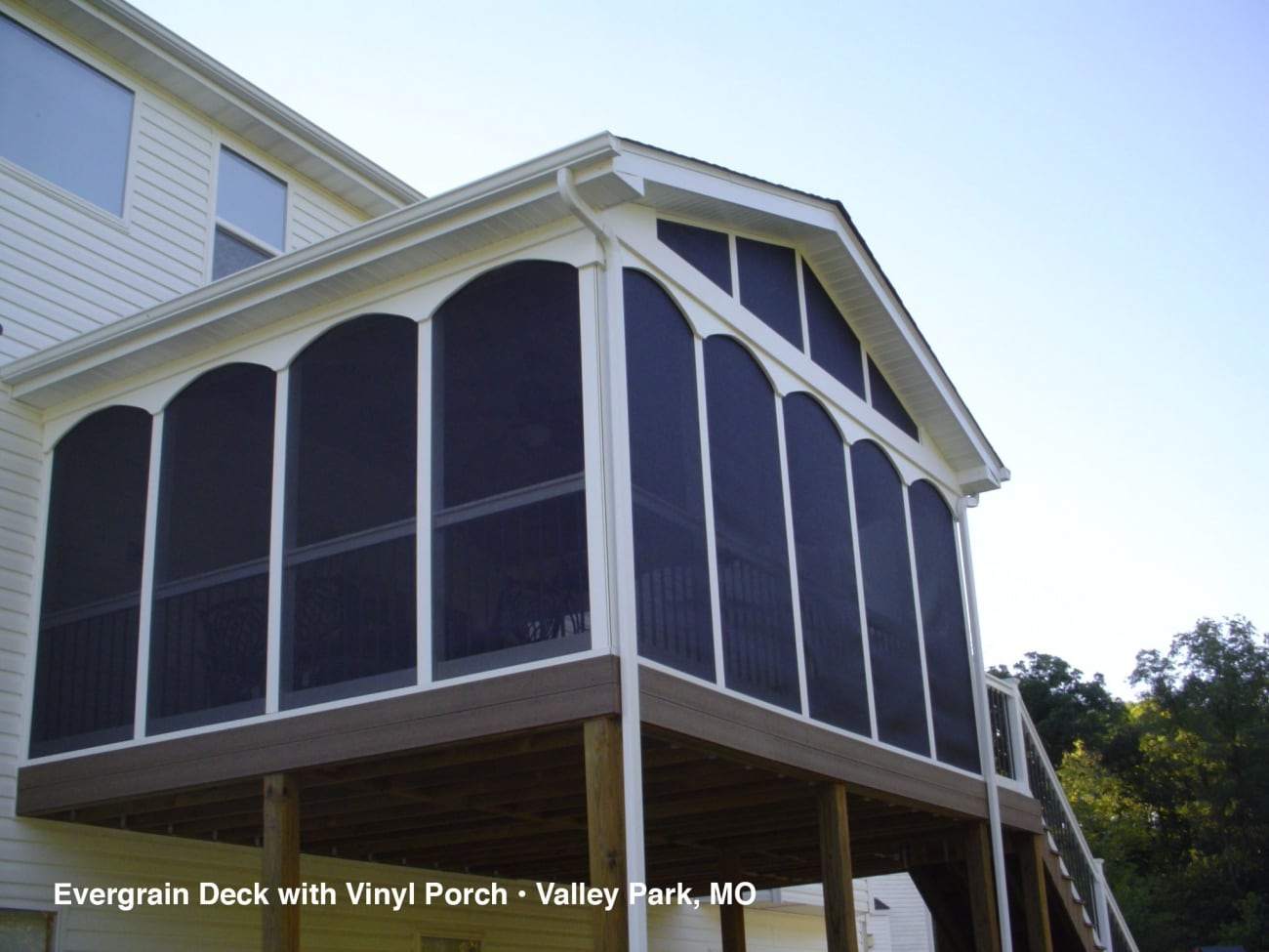 Deck and Vinyl Screen porch