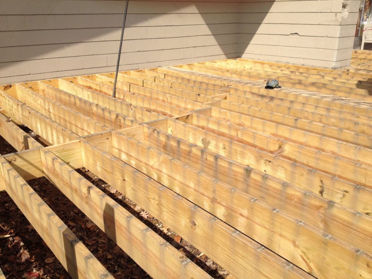 Outside Deck Display ready for decking